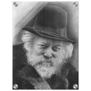 Acrylic pencil sketch of Reb Boruch Ber
